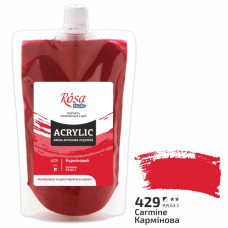 Фарба акрилова Кармін 200 мл ROSA Studio