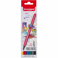 Набор лайнеров FINELINER Basic, 6 цв Bruynzeel (60241006)
