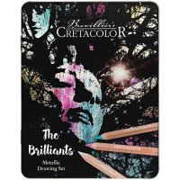 Набор карандашей цветных, MEGACOLOR THE BRILLIANTS, 12 шт мет. коробка, металлики, Cretacolor