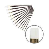 Пензель Синтетика плоска, Snow 1098F, № 2, довга ручка KOLOS