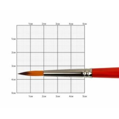 Кисть Синтетика круглая, Carrot 1097R, № 4, короткая ручка  KOLOS