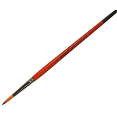 Пензель Синтетика кругла, Carrot 1097R, № 4, коротка ручка KOLOS