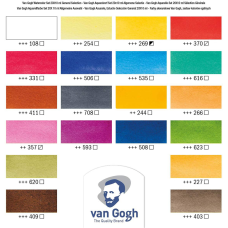 Набор акварельных красок VAN GOGH 20х10 мл кисточка, Royal Talens