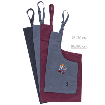 Фартук взрослый, 76х70см, асфальт, грета, ROSA Studio