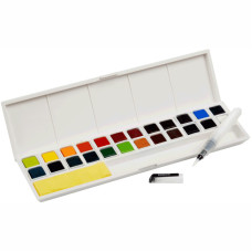 Краски черильные Derwent Inktense Paint Pan 24 цветы + кисть с резервуаром