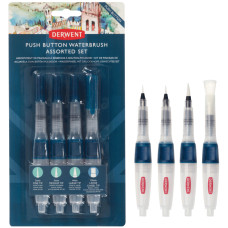 Набір пензлів із резервуаром 4 шт, Derwent