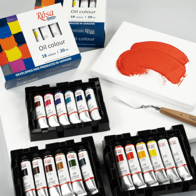 Набір олійних фарб 18×20 мл блістер ROSA Studio