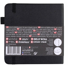 Блокнот Sakura Sketch, 140 г м2, 12х12 см, 80 л, черный, Sakura