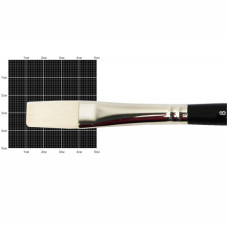 Кисть Синтетика плоская удлиненная, Milk 1108F, № 8, короткая ручка KOLOS