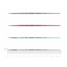 Кисть синтетика круглая ДЛЯ ДЕКОРА, HOBBY CRAFT, 0, к.р. ROSA TALENT (H C0R0)