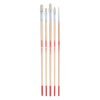 Набір пензлів для живопису, щетина кругла (№6), овальна (№10, 14), плоска (№10, 14), Talens Art Creation