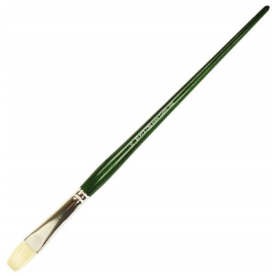 Пензель Щетина плоска, Classic 2402F, №10, довга ручка KOLOS