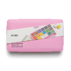 Набор гуашевых красок Jelly Cup 18x30 мл розовый пластиковый пенал HIMI