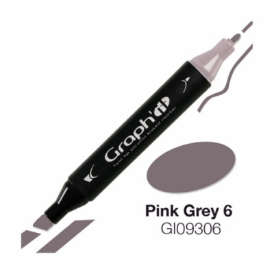 Маркер двусторонний Graphit Розово-серый 6 арт GI09306