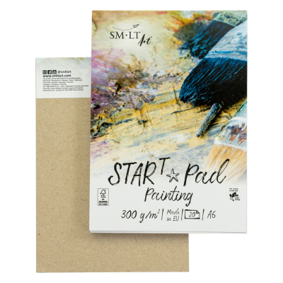 Склейка STAR T (Mixed Media), А6 (10,5x14,8 см), 300г/м2, 20 листов, SMILTAINIS