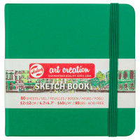Скетчбук для графики Art Creation 140 г/м2, 12х12 см, 80 л Forest Green
