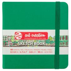 Скетчбук для графіки Art Creation 140 г/м2, 12х12 см, 80 л Forest Green