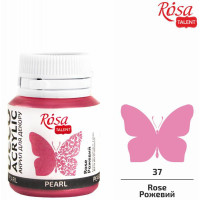 Акрил для декору, 77 Рожевий, перламутр, 20 мл, ROSA TALENT (22037)