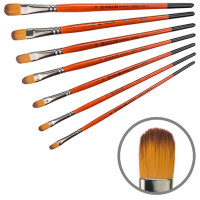 Кисть Синтетика овальная, Carrot 1097FR, №10, короткая ручка KOLOS