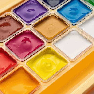 Набор гуашевых красок HIMI Jelly Cup 18x30 мл, 3 кисти, желтый пластиковый пенал Набор гуашевых красок HIMI Jelly Cup 18x30 мл, 3 кисти, желтый пластиковый пенал