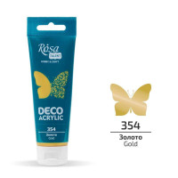 Акрил для декора, Золото, металлик, 75 мл, ROSA Studio