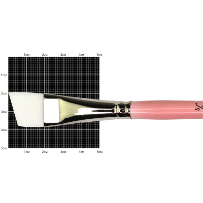 Пензель Синтетика кутова, Flamingo 1023A, № 5/8, коротка ручка KOLOS