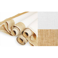 Полотно в рулоні Льон велике зерно 2х1 м/п щільність 690 г/м2 масляно-емульсійний ґрунт ROSA (максимально 10 метрів)