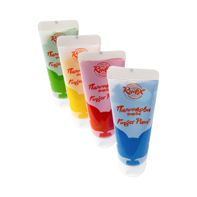 Набор пальчиковых красок 4x60 мл в тюбиках Rudix Набор пальчиковых красок 4x60 мл в тюбиках Rudix