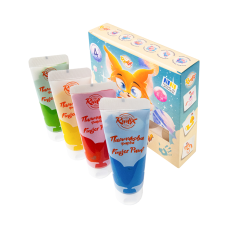 Набор пальчиковых красок 4x60 мл в тюбиках Rudix