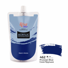 Акрилова фарба №462 Синя Прусська ROSA Studio, 200 мл