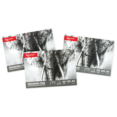 Склейка для малюнка, Слон, А5 (14,8*21 см), 120г/м2, 50л, ROSA Studio