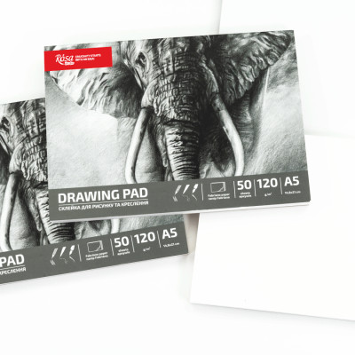 Склейка для малюнка, Слон, А5 (14,8*21 см), 120г/м2, 50л, ROSA Studio