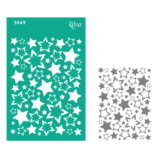 Трафарет многоразовый, №3049, Фоновый 13х20см, серия Новый год, ROSA Talent