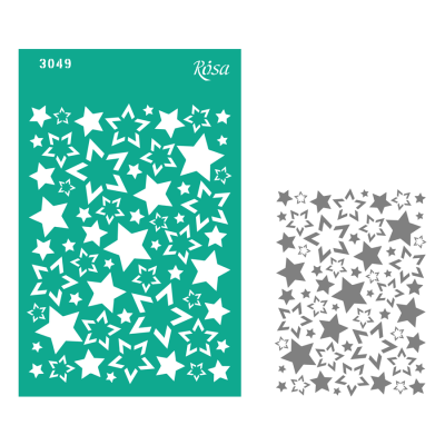 Трафарет многоразовый, №3049, Фоновый 13х20см, серия Новый год, ROSA Talent