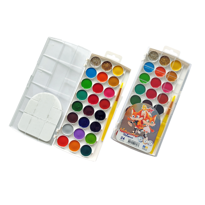 Набор акварельных красок с кистью 24 шт, Rudix Набор акварельных красок с кистью 24 шт, Rudix