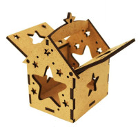Заготовка „Домик со звездой“ 2, с подвесом, ДВП, 7,0х7,0х10см, ROSA TALENT (4801646)