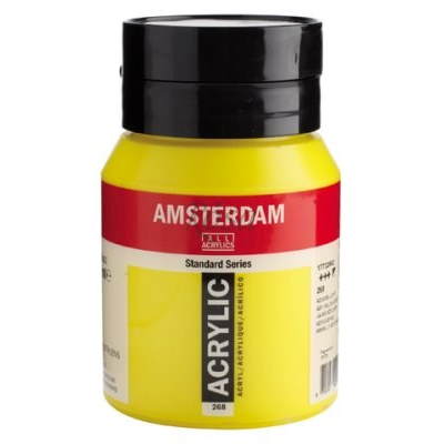 Фарба акрилова AMSTERDAM, (268) AZO Жовтий світлий, 500 мл, Royal Talens