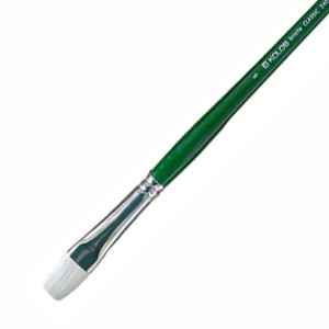 Пензель Щетина плоска, Classic 2402F, № 0, довга ручка KOLOS