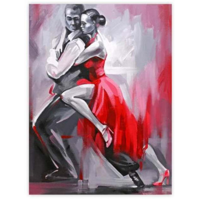 Полотно на картоні з контуром, "Танго", 30*40, бавовна, акрил, ROSA START