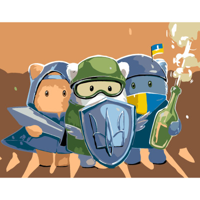 Картина за номерами набір-стандарт Пушистики Стражі ROSA START, 35х45 см