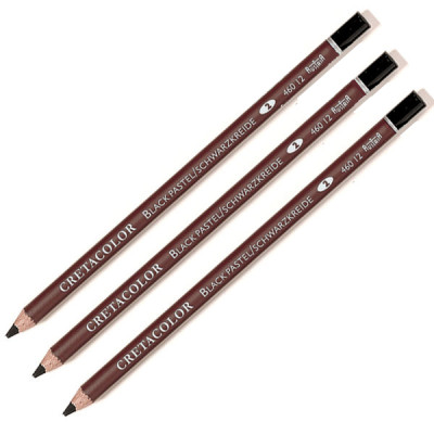 Набір олівців для рисунку, Чорний, 3 шт,Cretacolor
