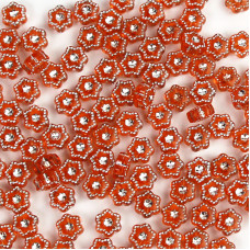 Бусины полупрозрачные пластиковые Звездочки оранжевые 50 шт