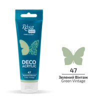 Акрил для декору, Зелена вінтаж, матовий, 75 мл, ROSA TALENT