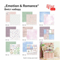 Набор бумаги для скрапбукинга Emotion Romance, двуст, 30,48х30,48 см, 200 г м2, 16 л, ROSA TALENT