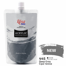 Фарба акрилова Сіра темна 200 мл ROSA Studio