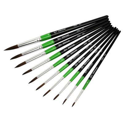 Кисть Пони круглая, 612, № 1, короткая ручка ROSA Studio