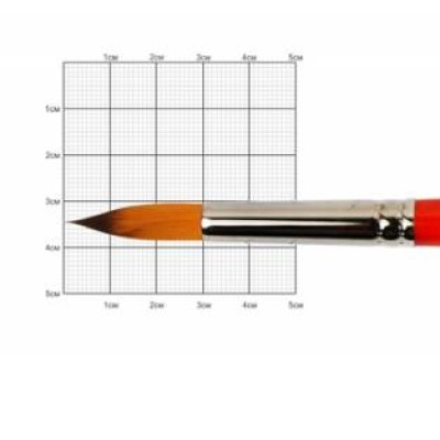 Кисть Синтетика круглая, Carrot 1097R, №10, короткая ручка  KOLOS