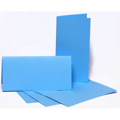 Набір заготовок для листівок 5шт, 10,5х21см, №5, блакитний, 220 г/м2, ROSA TALENT