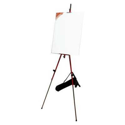 Мольберт-тренога металлическая, красная (92х92х203 см) + сумка с ремешком, высота полотна до 78 см,D,K,ART CRAFT