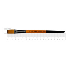 Кисть Синтетика плоская, FLAME 1368F, №14, кор ручка ROSA 1368F14